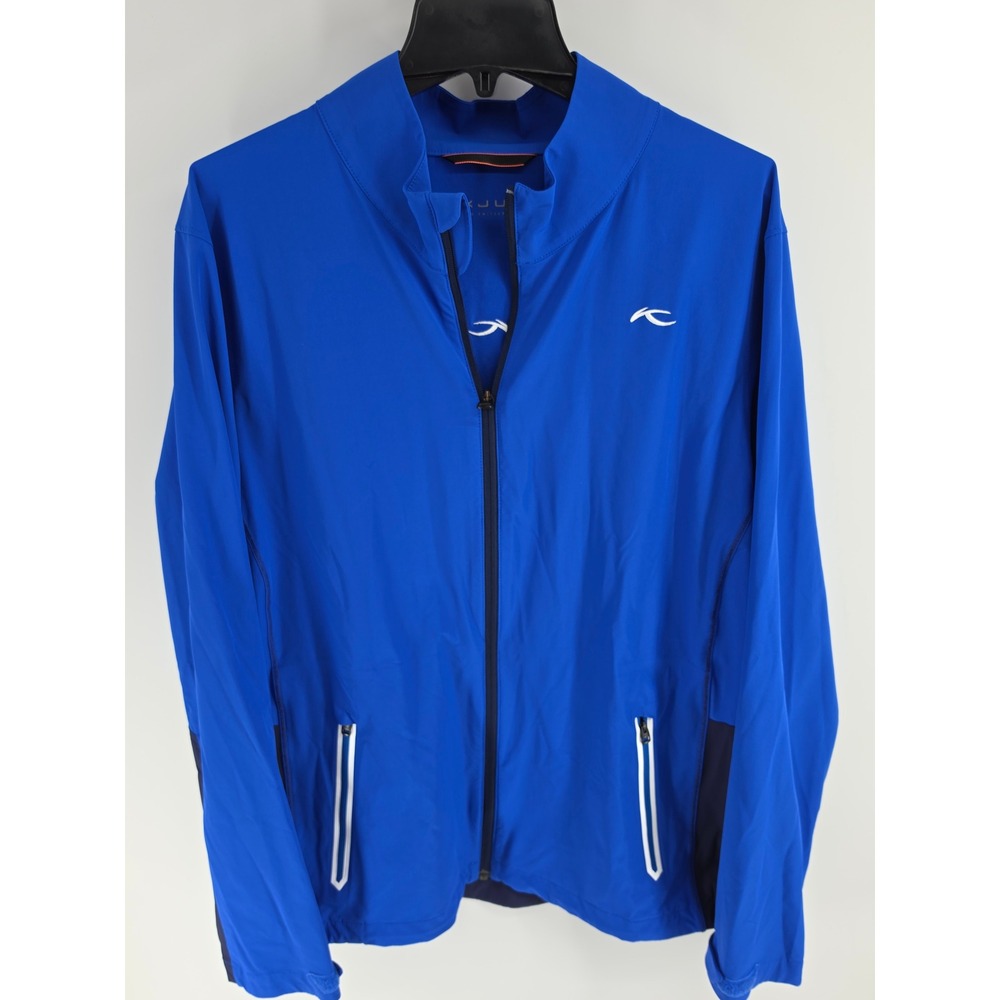 KJUS Domus CL Jacket Mens 2XL Blue Full Zip Golf Outdoor Windbreaker MG15-611